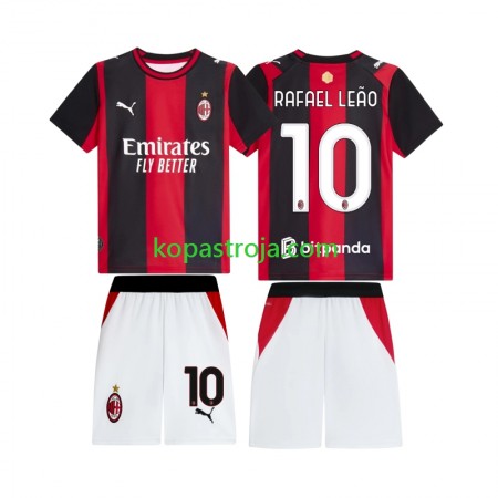 Billiga Fotbollströjor AC Milan Rafael Leao 10 Barn Hemma tröja 2026/27 Kortärmad